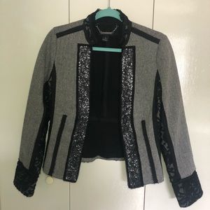 Black Wool Lace Jacket Size 4